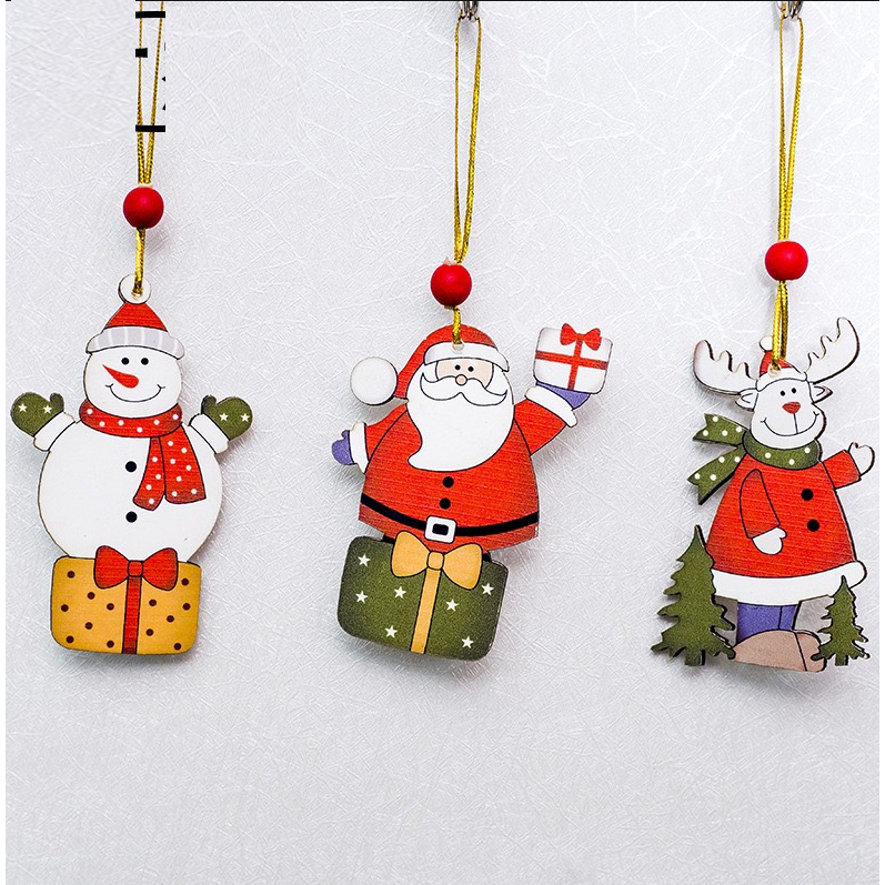 Hình Treo Gỗ GT41 Trang Trí Cây Thông Noel Phụ Kiện Giáng Sinh (Ngẫu Nhiên Mẫu)