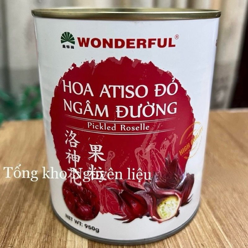Hoa Atiso Đỏ Wonderful lon 950g Ngâm Đường Tươi Ngon- BAO BÌ MỚI
