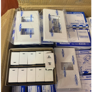 PANASONIC hạt lớn loại cắm nhanh, bắt vít - Công tắc, ổ cắm, hạt đảo chiều, đèn báo, mặt 12346 Panasonic Wide