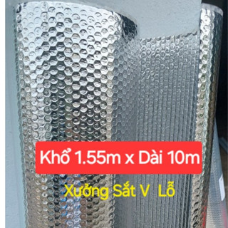    Khổ cao 1,5m x Dài 10m x Dày 4mm  Tấm cách nhiệt 2 mặt bạc túi khí chống nóng mái tôn hiệu quả 