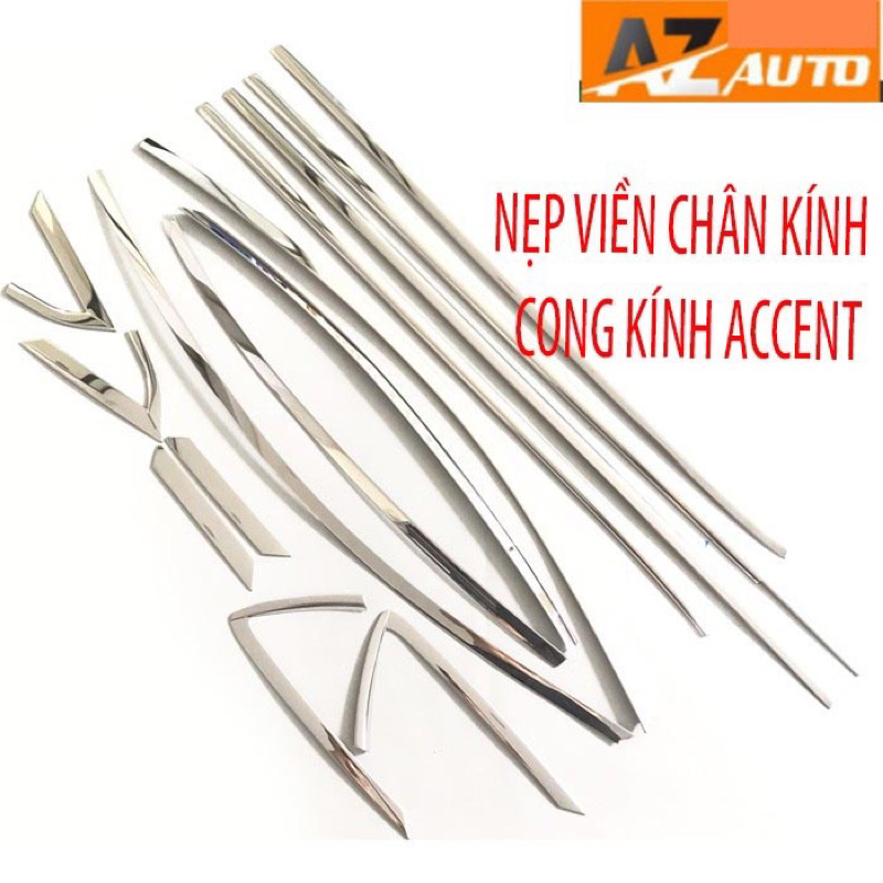 Nẹp Viền Cong, Chân Kính Hyundai Accent 2018–2024
