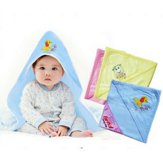 Khăn ủ vuông cotton cuốn bé sơ sinh - khăn ủ thêu hình ngộ nghĩnh cho bé sơ sinh 043