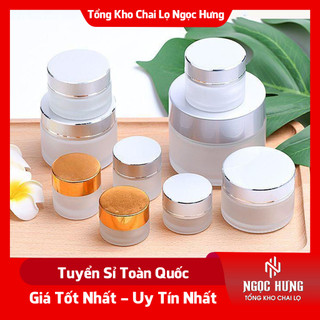 Lọ chiết kem thủy tinh mờ 5gr/10gr chiết kem