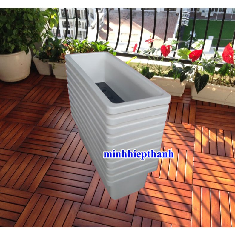 Combo 10 chậu chữ nhật thông minh 48cm