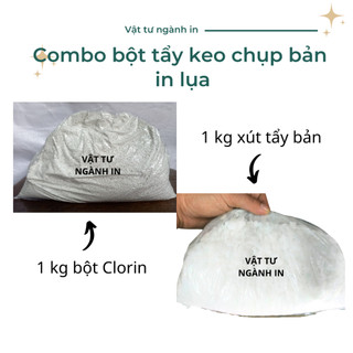 Combo bột tẩy keo chụp bản trong ngành in lụa