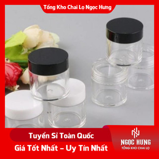 Combo 100 hủ nhựa 🏵️ hủ nhựa cao chiết mỹ phẩm thân trong 10g dùng chiết kem, chiết bột, chiết mỹ phẩm du lịch