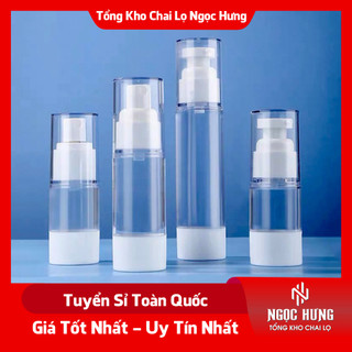 Chai Hút Chân Không 100ML Chiết Mỹ Phẩm - Chai Lọ Nhựa Trong Suốt Xịt Nhỏ Giọt Hút Chân Không - Chai Lọ Mỹ Phẩm