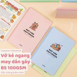 Vở klong b5 kẻ ngang, caro, dot grid 80, 120, 200 trang 100gsm may dán gáy