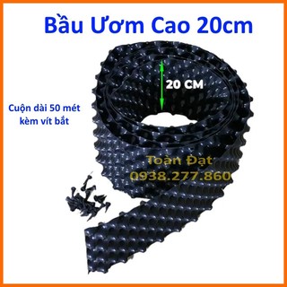 Bầu ươm cây V6 cao 20cm loại dày (Nguyên xấp dài 50 mét), kèm bộ vít bắt (hàng chuẩn dày, loại tốt)