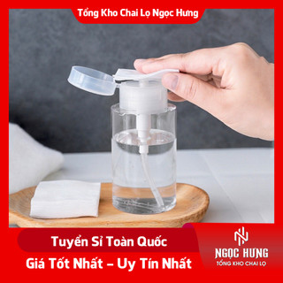 Lọ chiết mỹ phẩm toner có nút nhấn tiện lợi.200ml - lọ chiết tẩy trang - chai lọ mỹ phẩm
