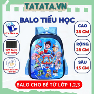 Balo cho bé CHÚ CHÓ CỨU HỘ ,Ba lô học sinh tiểu học bé trai bé gái lớp 1 đến lớp 3 TT3