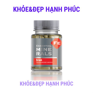 [ Bổ sung sắt hỗ trợ máu ] Thực phẩm bảo vệ sức khỏe Essential Minerals Iron – 60 viên/lọ