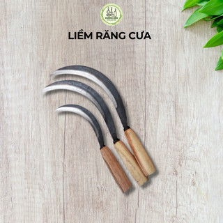 Liềm răng cưa gặt lúa cắt cỏ cắt rau hàng thép chuẩn sắc bén và sử dụng tiện lợi