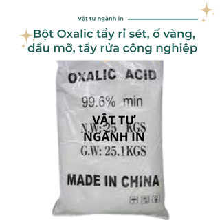 Bột oxalic tẩy rỉ sét, ố vàng, tẩy dầu mỡ, tẩy rửa công nghiệp, bao 10 ký