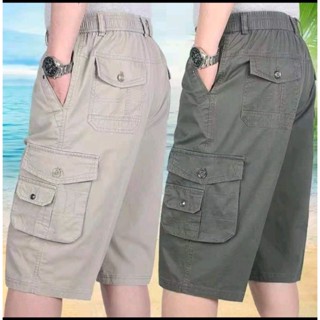 Quần ngố/ sooc lửng thô kaki túi hộp Nam trung niên hàng đẹp ( màu mới)