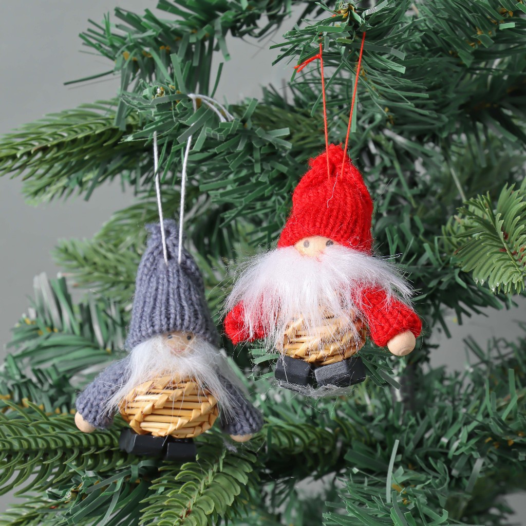 Ông Già Thân Cói VB44 Treo Cây Thông Noel Phụ Kiện Trang Trí Giáng Sinh