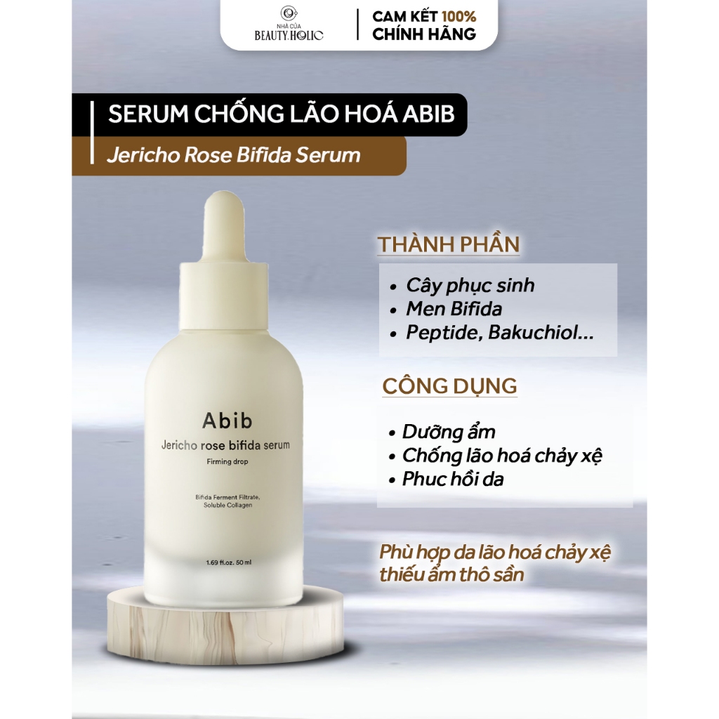 Serum dưỡng ẩm, chống lão hoá ABIB JERICHO ROSE BIFIDA SERUM FIRMING DROP
