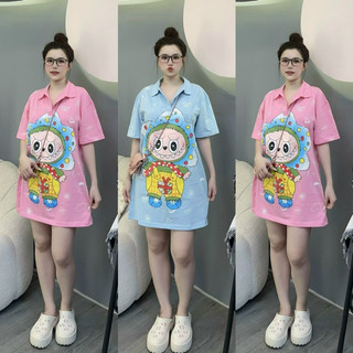 Đầm suông polo m3 sc labubu. hàng quãng châu loại 1.