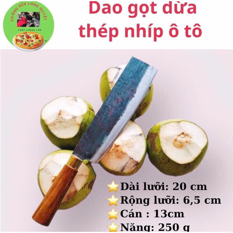 Dao gọt cùi dừa tươi thép nhíp ô tô Dao Lý Nhân