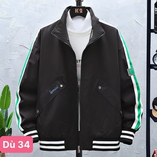 Áo khoác dù nam nữ màu đen xanh 3 sọc chất liệu dù gió 2 lớp cao cấp dáng from bóng chày bomber đẹp HD003 Nhiều mẫu mới