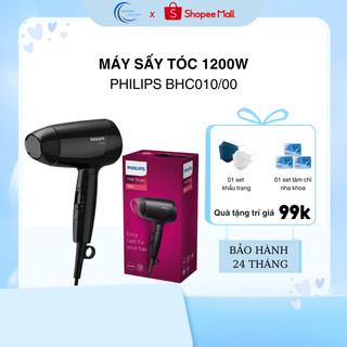 Máy sấy tóc philips bhc010/10 - công suất 1200w - 3 chế độ sấy khô - bảo hành chính hãng 24 tháng