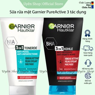 Sữa rửa mặt Garnier 3in1 [Nội địa Đức] dành cho da nhạy cảm, da dầu và da mụn