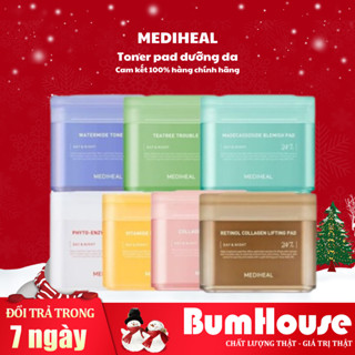 Toner Pad MEDIHEAL Giúp Làm Dịu Nhanh/ Cấp Ẩm/ Làm Sáng Da/ Tẩy Tế Bào Chết 180 ml 100 miếng