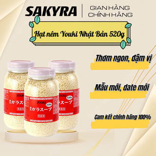 ( Date T11/2024 ) Hạt nêm Youki bột nêm gia vị Nhật Bản ngon ngọt an toàn không chất bảo quản hộp 520gr