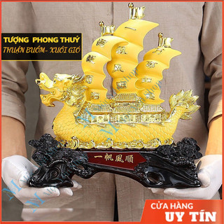  Tượng thuyền rồng thuận buồm xuôi gió tượng phong thuỷ size 30cm dùng làm quà tặng hoặc decor trang trí 