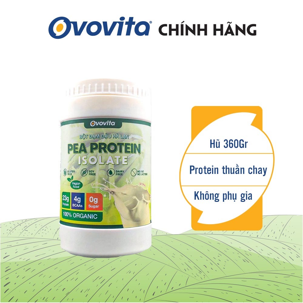 Pea Protein Isolate - Bột đạm đậu Hà Lan Thuần chay (390g) Giàu Protein
