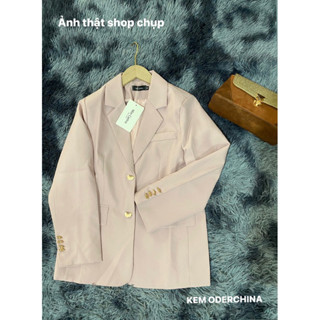 【 Sẵn Sale Áo Vest 2 Lớp Có Độn Vai ,Áo Blazer Nữ Khuya Trái Tim Chất Dày Dặn Đứng From Đẹp ,Hàng QCTQ