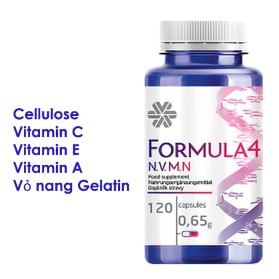 [Rẻ vô địch For 4 ] Viên uống chống oxy hóa, phục hồi tế bào Formula 4 Novomin Hobomin - 120 viên/lọ