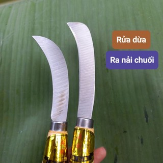 Bộ 2 dao rửa dừa , dụng cụ vệ sinh dừa (dài + ngắn)