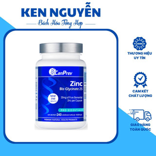 Viên kẽm Zinc Canprev tăng cường sinh lý, hỗ trợ miễn dịch CanPrev Zinc Bis-Glycinate 25mg & 50mg