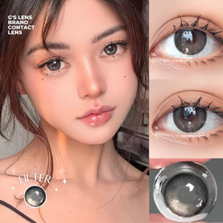 Kính áp tròng Gtrendy FILTER GRAY xám đen filter tự nhiên lens cận 6 tháng G.DIA 14.2mm có độ (0-8)