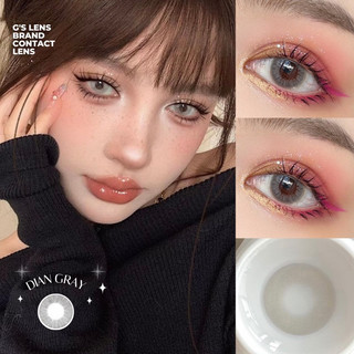 Kính áp tròng Gslens DIAN GRAY xám băng tây vân xước lens cận 6 tháng G.DIA 14.2mm có độ (0-6)