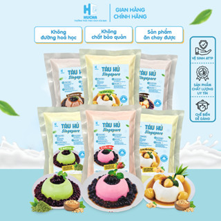 Bột tàu hủ Singapore gói 100g siêu ngon hấp dẫn 6 vị - Tàu hủ truyền thống matcha socola dâu đường đen sâm dứa