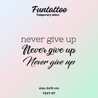 Hình Xăm Tạm Thời 15 Ngày Chữ Tiếng Anh Ý Nghĩa Funtattoo Chống Nước Chống Cọ Xát Bền Đẹp Nhanh Lên Hình [[V-8-7] TEXT07