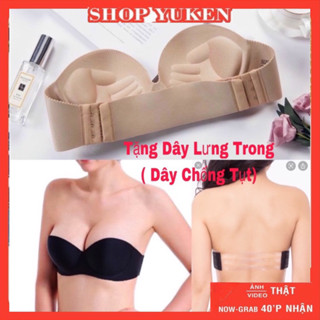 A2218.♥️ ♥️ [Đồ Lót Nữ] Áo Cúp Ngực Su Không Dây Chống Tụt( Bản Lưng Trong) Mặc hở Vai Hở Lưng