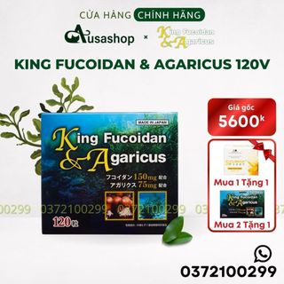 King fucoidan & agaricus hộp 120 viên - hỗ trợ điều trị ung thư