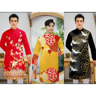 áo dài nam thiết kế cao cấp 2024
