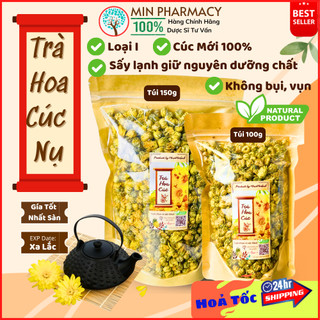 Trà Hoa cúc khô sấy lạnh Loại I Thanh nhiệt Giải độc Mát gan Túi 50g/150g