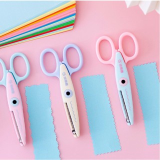 Kéo Răng Cưa Cắt Giấy Viền Gợn Sóng Màu Pastel Thủ Công Handmade