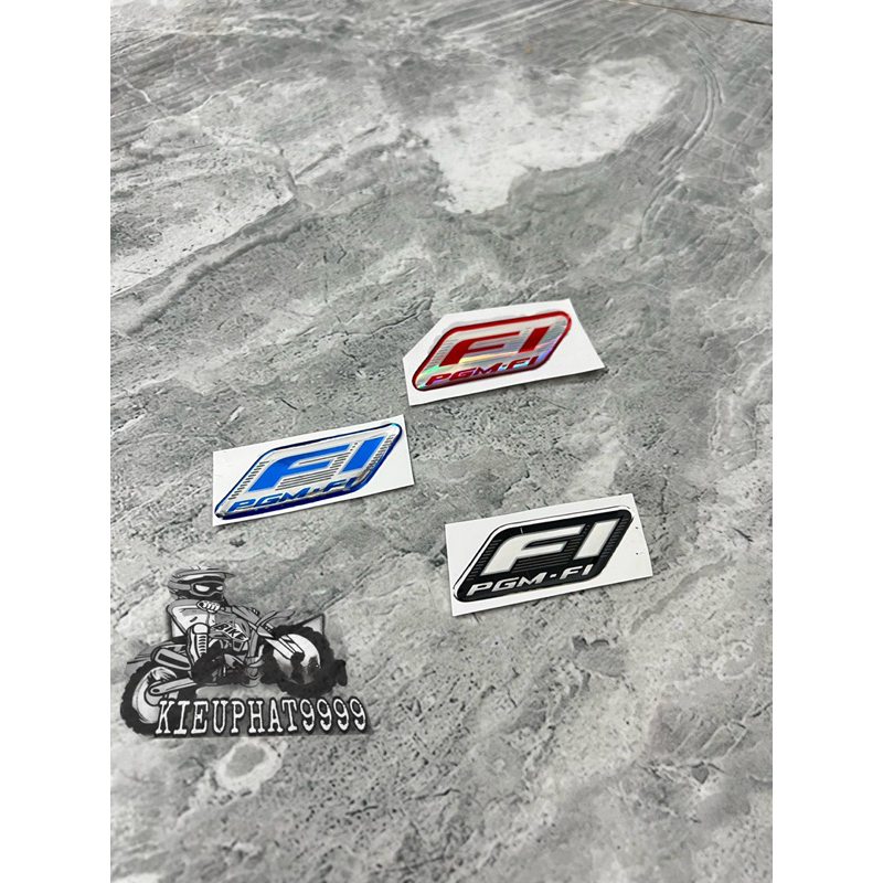 Tem decal Fi PGM-fi nhựa nổi không bay màu