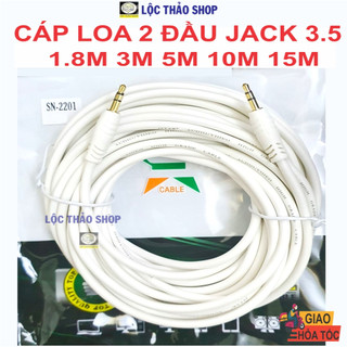 Cáp loa 2 đầu 3.5 mm dài 1.8M 3M 5M 10M 15M Jstar Honjianda cao cấp chống nhiễu - Cáp 2 đầu 3.5 - Cáp loa Jack 3.5