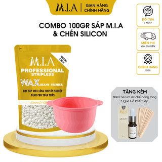 Combo wax lông nách, râu dùng thử kèm chén nấu MIA waxing