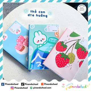 [LẺ] Giấy bao tập hoạ tiết Thỏ xinh xắn  - Giấy bóng dày chất lượng, hình in rõ nét, màu sắc tươi tắn | Pinandschool