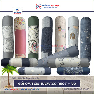 Gối ôm 80 x 100cm hanvico ruột + vỏ - có bán lẻ vỏ gối và ruột gối - kháng khuẩn - êm ái - độ bền cao