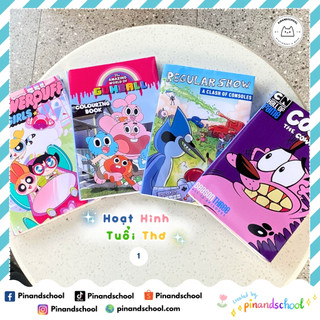 [LẺ] Giấy Bao Tập Hoạt Hình Dễ Thương 1 - Giấy bóng dày chất lượng, hình in rõ nét tươi tắn | Thiết kế bởi Pinandschool