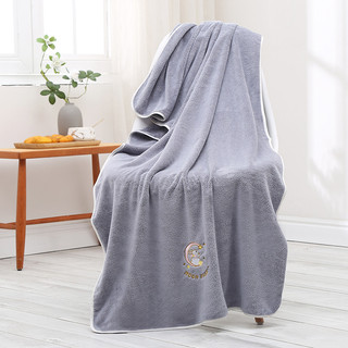 Khăn Tắm Thỏ Mặt Trăng Size 70x140cm Vải Cotton Nguyên Chất Thấm Hút Tốt Không Sổ Lông (GDBT)